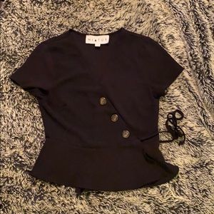 Peplum black top